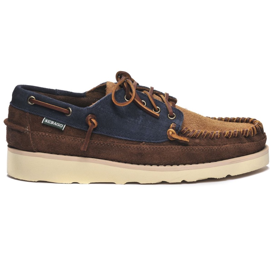Cayuga-bleu Marine & Cognac & Marron Foncé Sebago Belgique