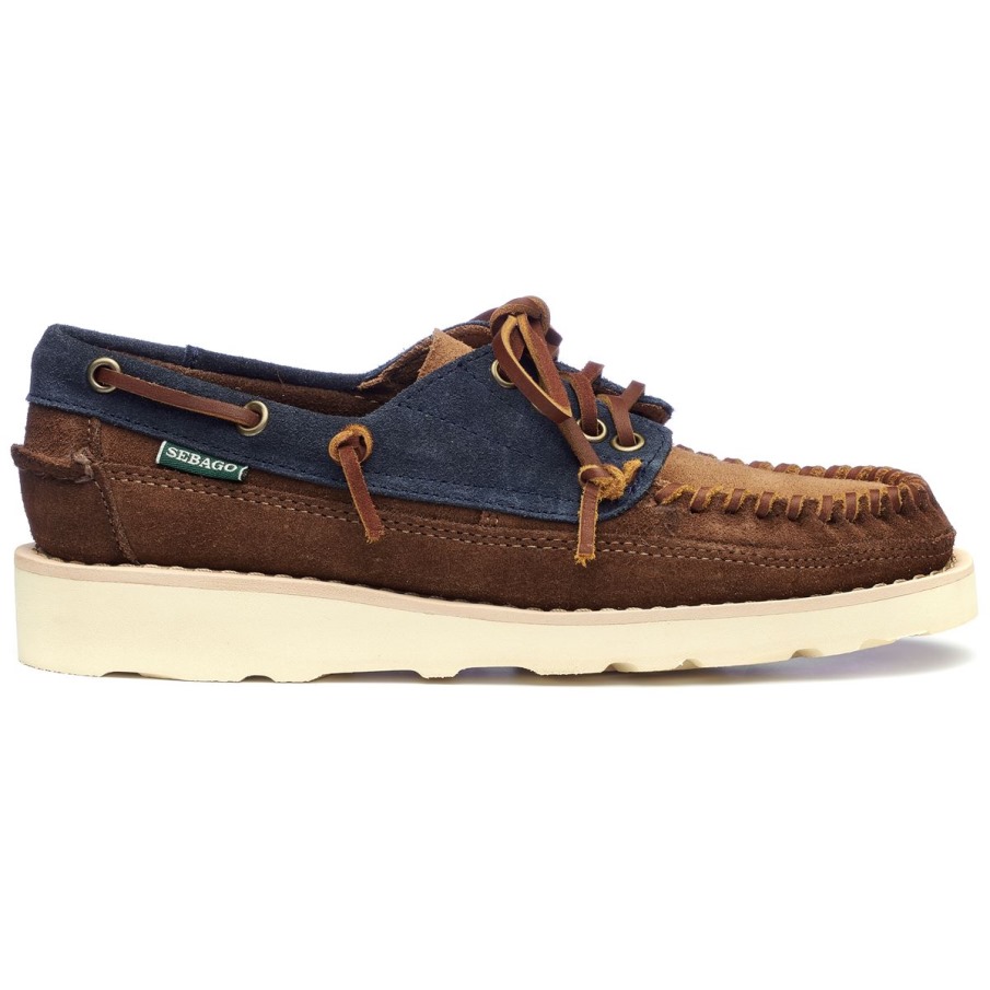 Cayuga Femme-bleu Marine & Cognac & Marron Foncé Sebago Belgique
