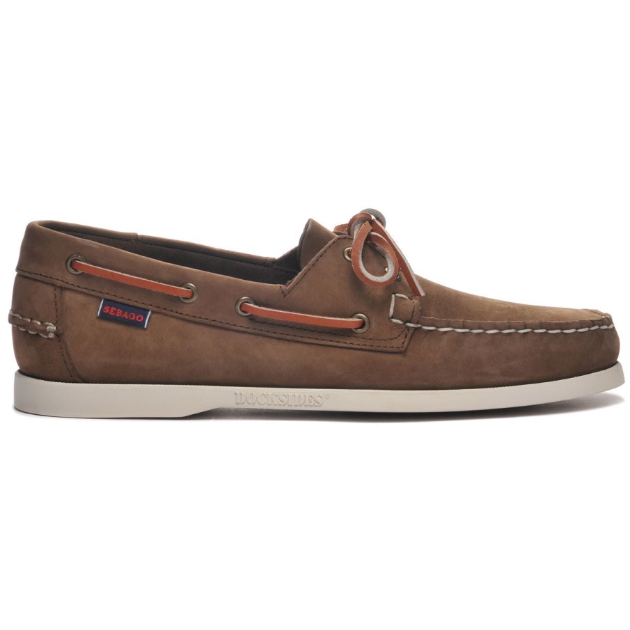 Docksides Portland Nubuk-brun Foncé Sebago Belgique