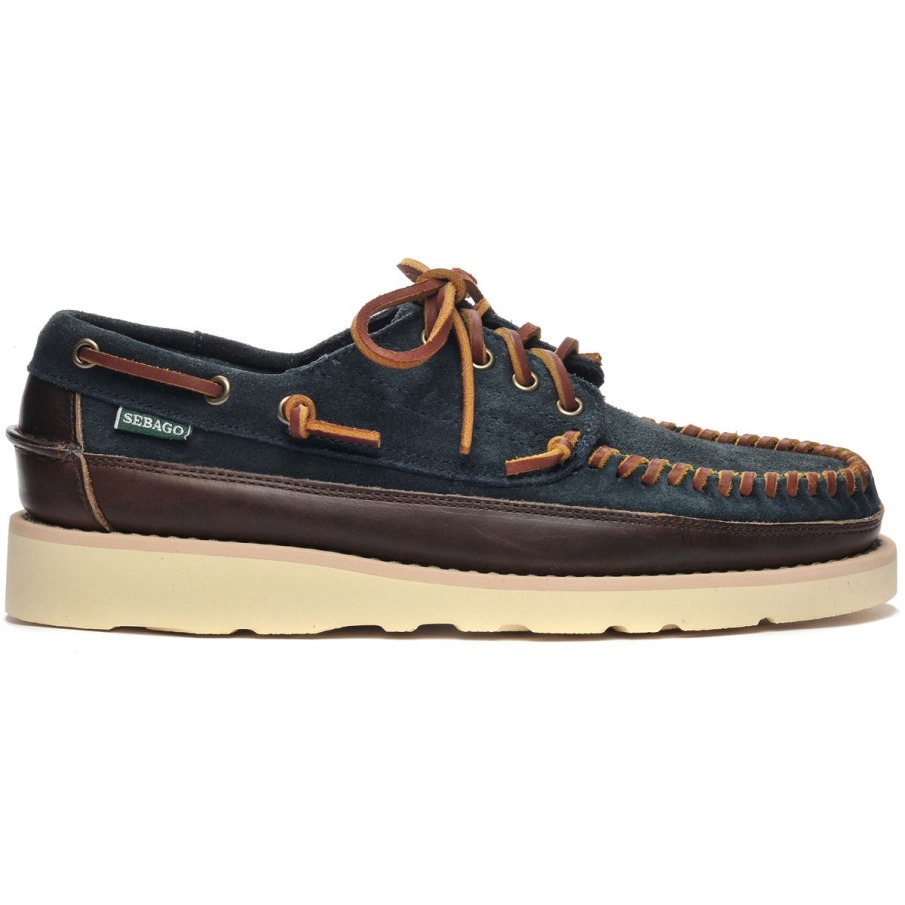 Canoë Keuka Lea Moc-bleu Marine & Marron Foncé Sebago Belgique