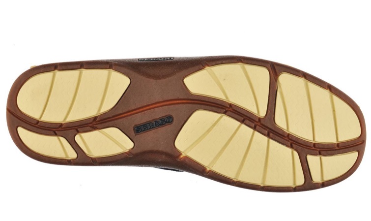 Chaussure Bateau Sebago Belgique Cabotage Cuir Ciré Bleu Marine