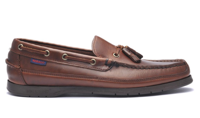 Gum Marron Sebago Belgique Mocassins En Cuir Ciré Ketch