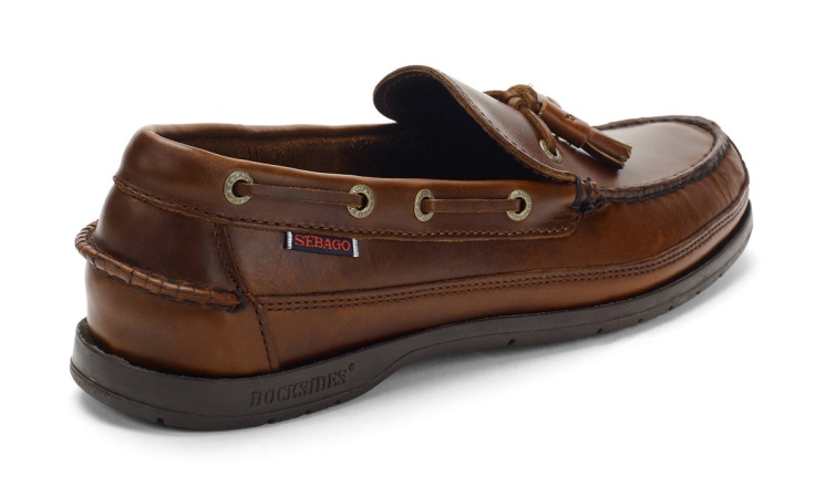 Gum Marron Sebago Belgique Mocassins En Cuir Ciré Ketch