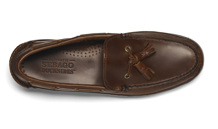 Gum Marron Sebago Belgique Mocassins En Cuir Ciré Ketch