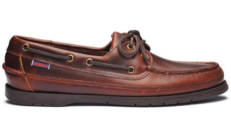 Goélette Cuir Ciré Chaussure Bateau Sebago Belgique Gomme Marron