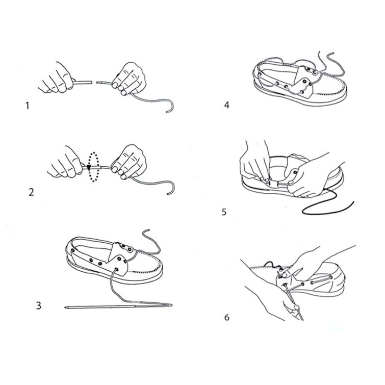 Lacets Sebago Cuir Brut Bleu Marine Belgique