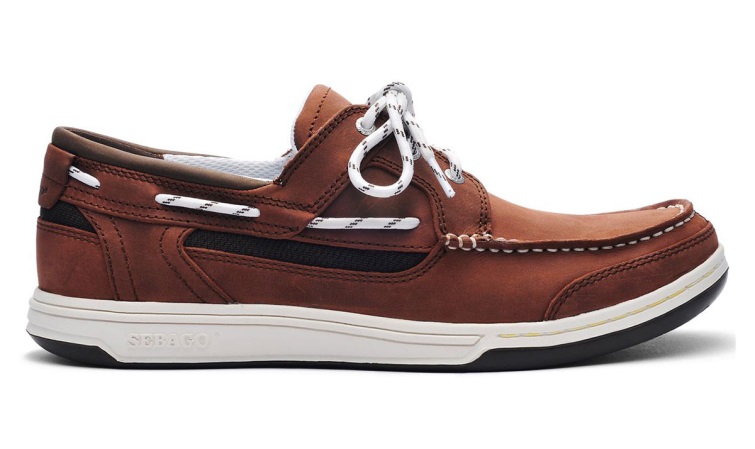 Chaussure Bateau Cuir Triton Sebago Belgique Marron-marron Foncé