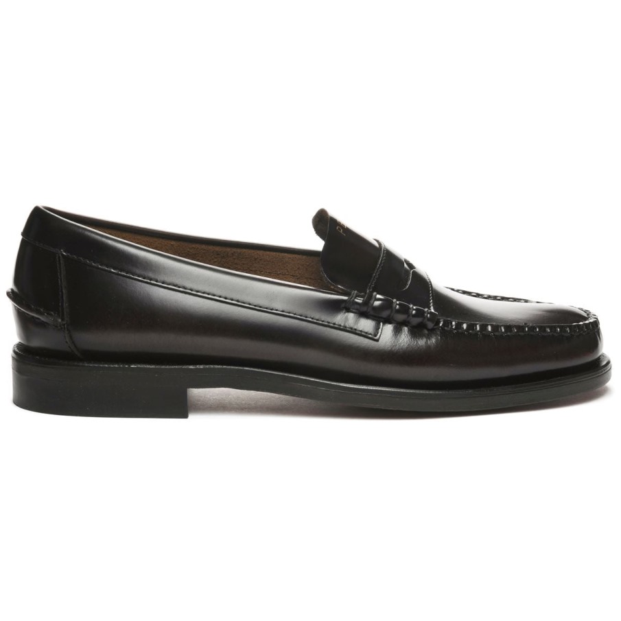 Sebago Belgique Classic Et Tag-bordeaux & Or