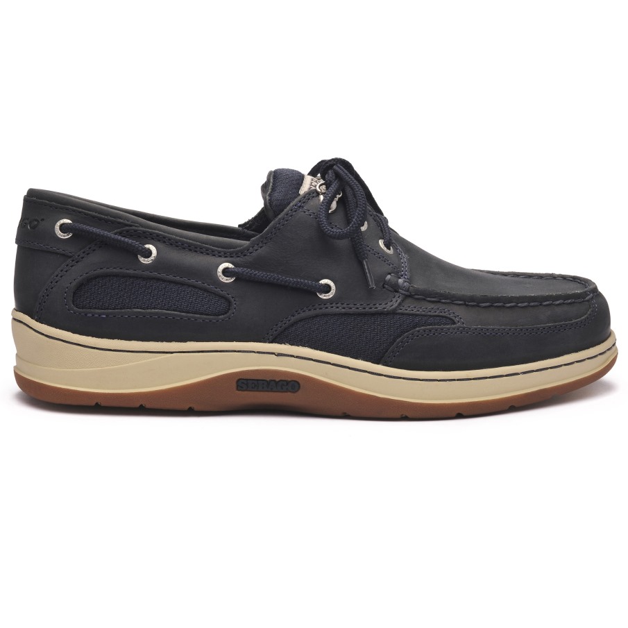 Sebago Belgique Caboteur Ii Fgl Ciré-bleu Marine