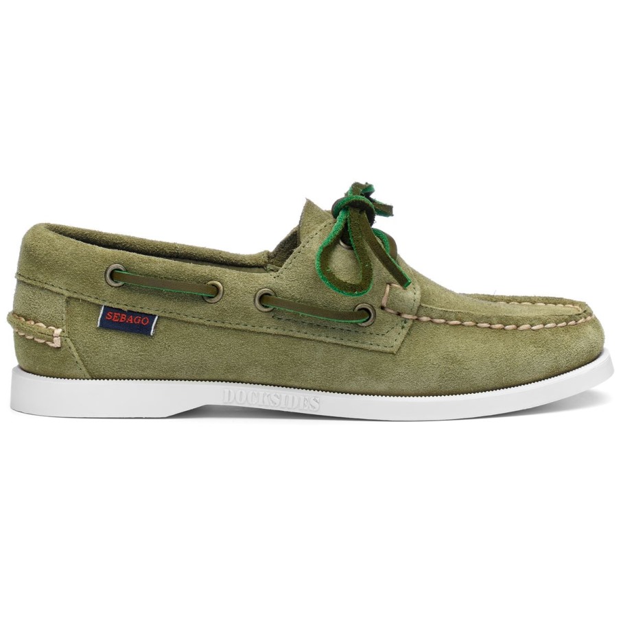 Sebago Belgique Portland Roughout Femme-vert Forêt