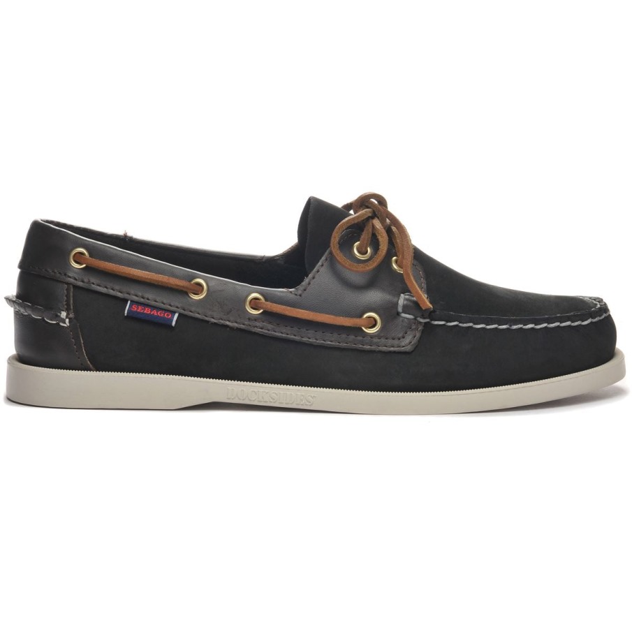 Sebago Belgique Portland Spinnaker NBC FGL-Noir & Marron Foncé