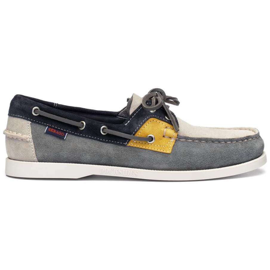 Sebago Belgique Rossiland Foc-gris & Taupe & Bleu Marine & Moutarde