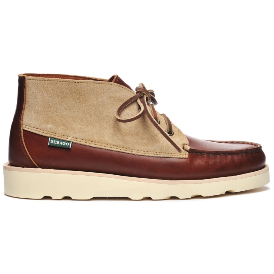 Tatanka Eva Waxy Suede - Marron & Camel Sebago Belgique
